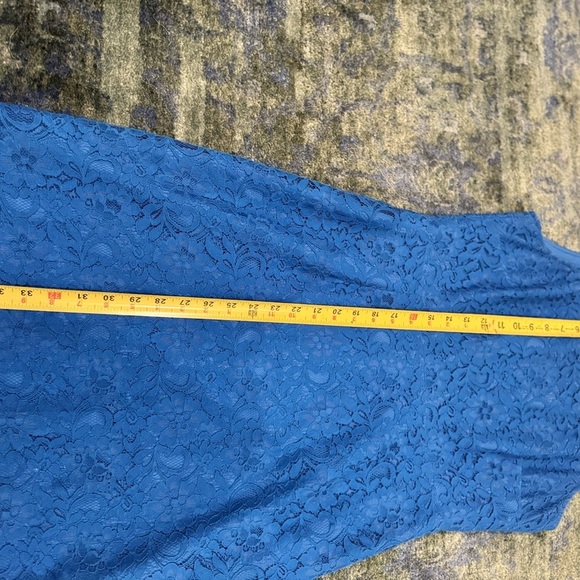 J.Crew Cobalt Blue Lace Sheath Dress Size 8 Wedding Guest Cocktail - Picture 8 of 10
